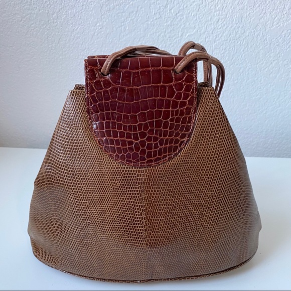 Vintage Luc Benoit 70s 80s Alligator Leather Bag. - Picture 2 of 13